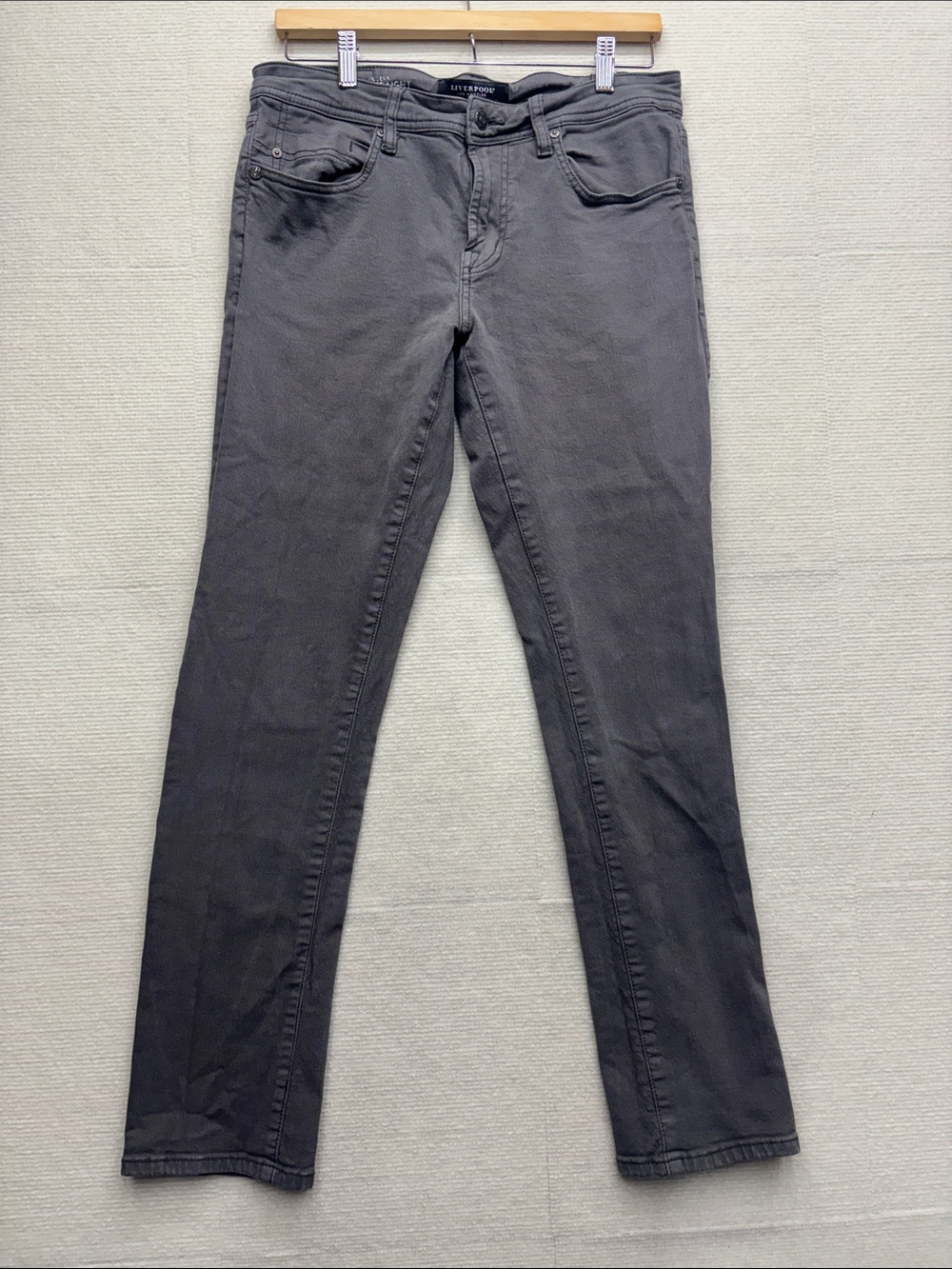 Liverpool Women’s Gray Denim modern straight Jeans 31